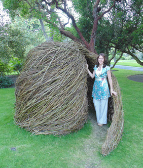 'Inner Sanctum' Interactive willow sculpture, Botanical Gardens, Dublin